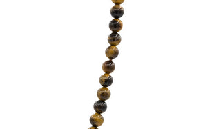 Sterling Silver Tigers Eye Natural Gemstone Necklace close up