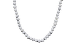 Sterling Silver Howlite Natural Gemstone Necklace