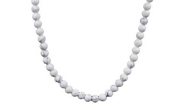 Sterling Silver Howlite Natural Gemstone Necklace