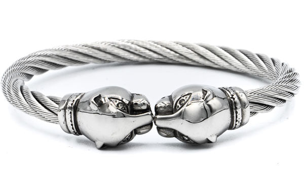 Stainless Steel Jaguar Cuff Bracelet.