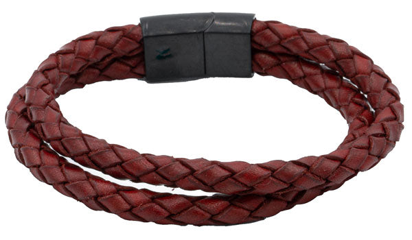 Dual Layered Suited Leather Bracelet