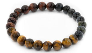 Tri color tigers eye natural stone bracelet