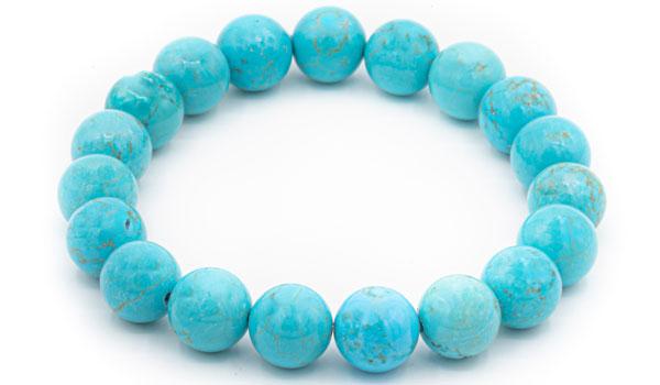 Turquoise howlite natural stone bracelet