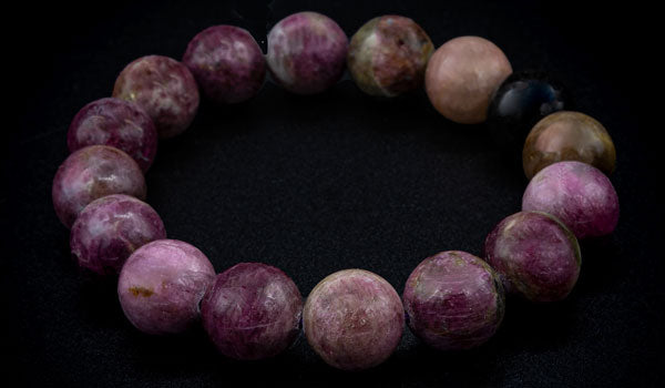 Watermelon Tourmaline Gemstone Bracelet.