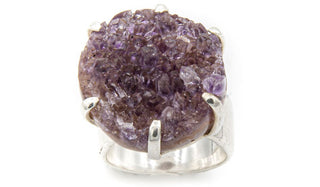 Sterling Silver Amethyst Adjustable Ring second img