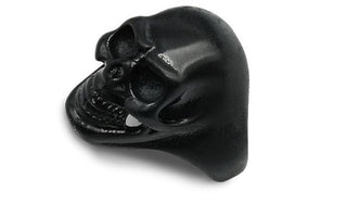 Black Stainless Steel Gloss Skull Head Ring