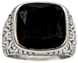 Black tourmaline ring close up