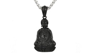 Black Sitting Buddha Pendant Necklace feature img