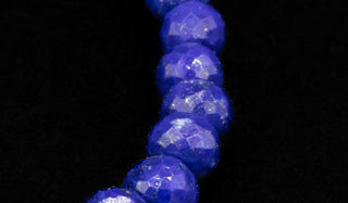 Mini Faceted Lapis Lazuli Natural Gemstone Bracelet close up