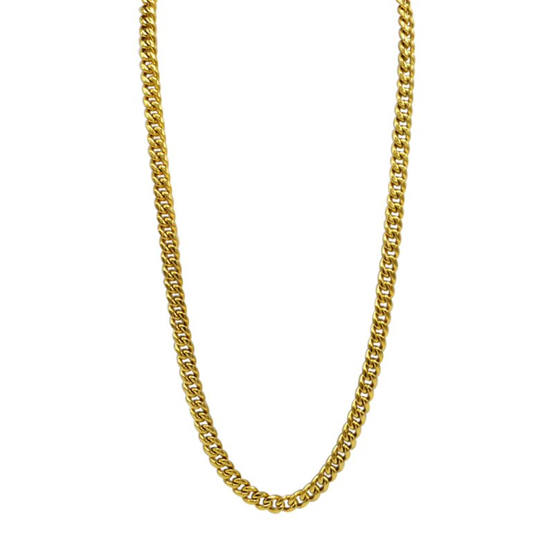 Brazilian Link Chain | Stainless Steel Gold Chain Necklace | PlayHardLookDope