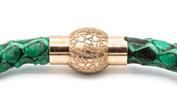 Green python bracelet feature img clasp img