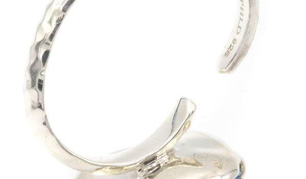 Sterling Silver Drusy Adjustable Ring