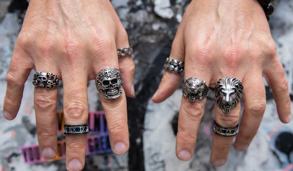 gothic skull ring lifestyle img 2