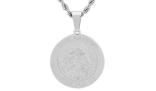 silver saint anthony necklace feature img