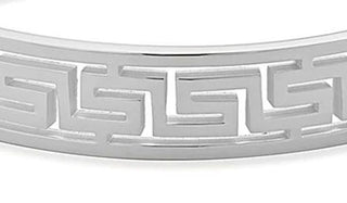 silver greek key bracelet feature close up img