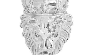 Silver Lion Crown Pendant Necklace feature img close up
