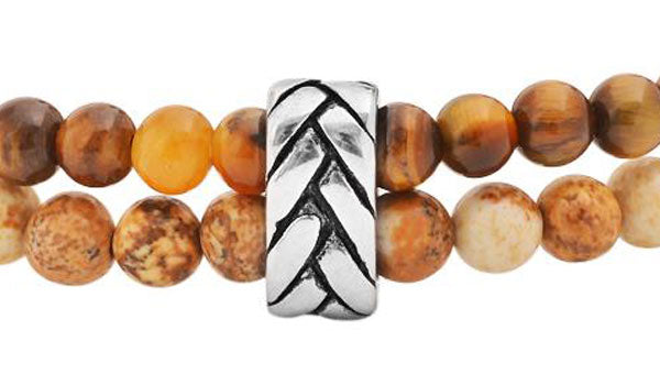 tigers eye bracelet stack img close up
