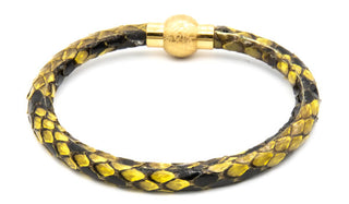 Yellow python bracelet featured img